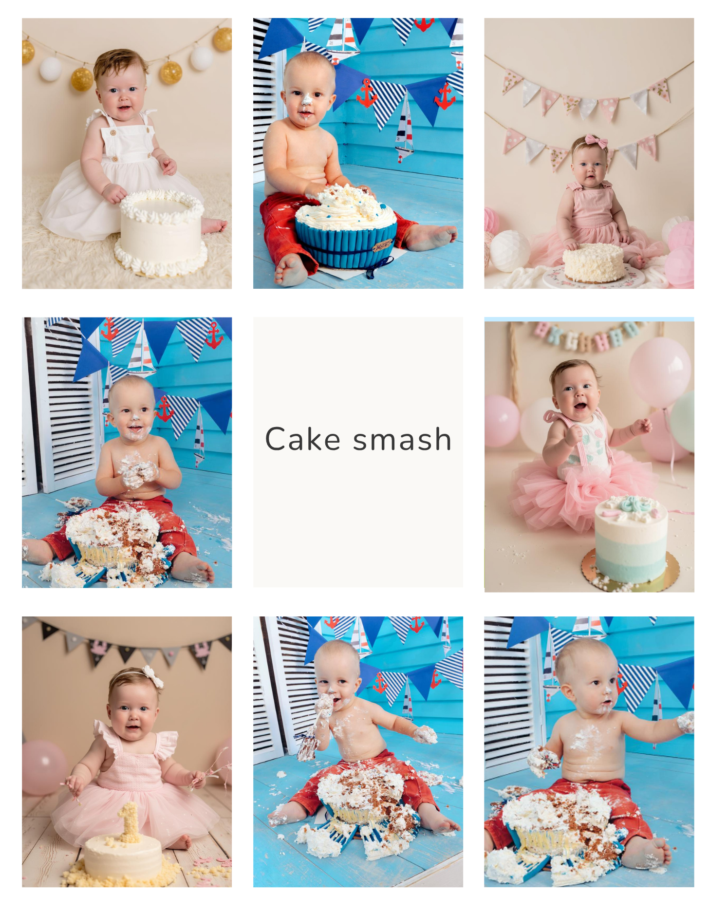 12 Month Photos (+Cake Smash!) - 16 Pictures